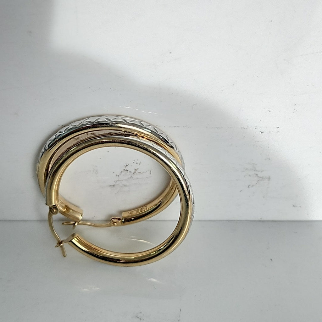 ARRACADAS PAR ORO 14 K 2,00 GRMS (SEMINUEVO)