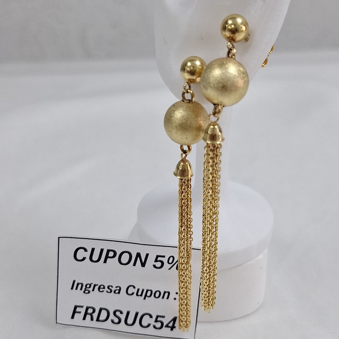 ARETES PAR ORO 14 K 5,90 GRMS (SEMINUEVO)