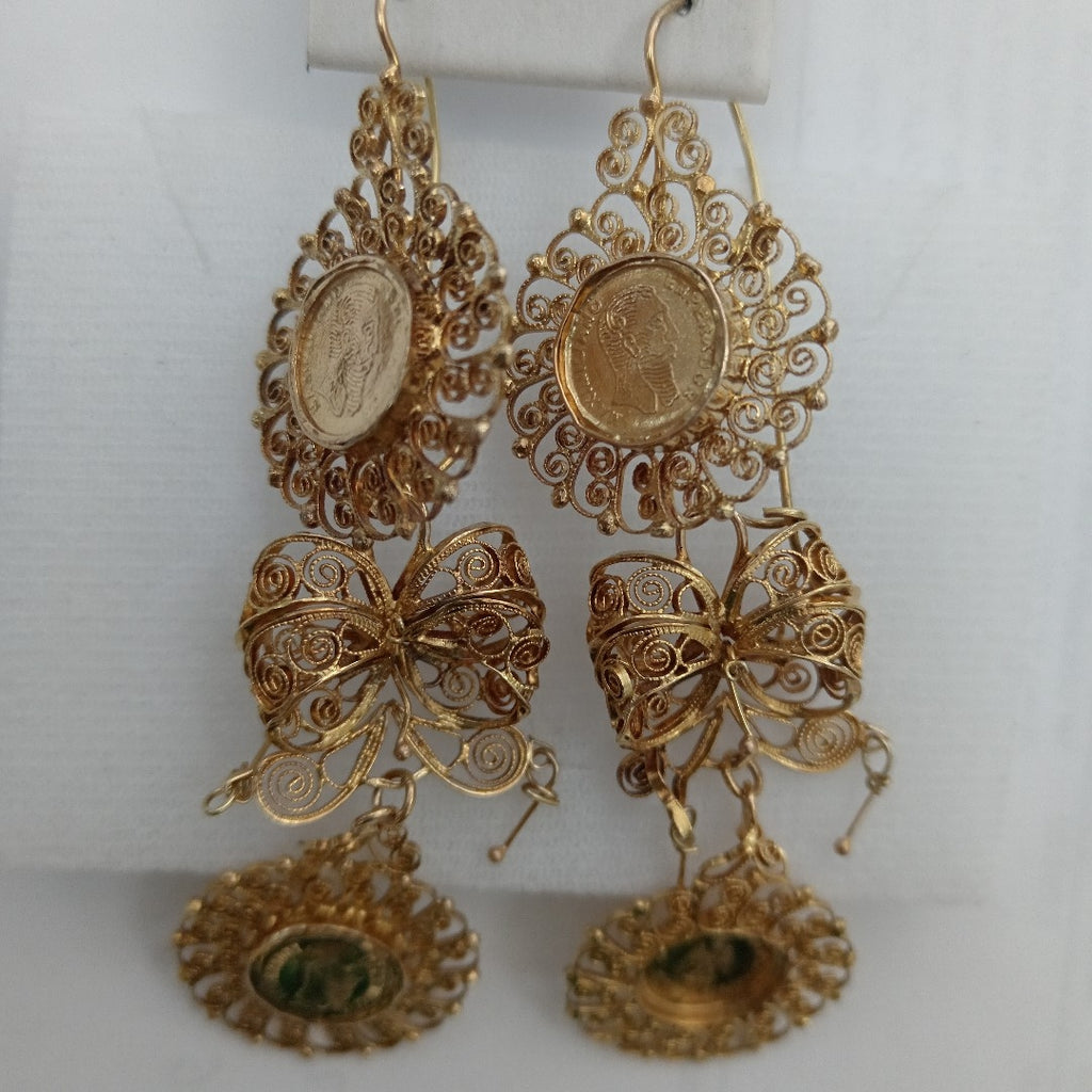 ARETES PAR ORO 10 K 16,80 GRMS (SEMINUEVO)