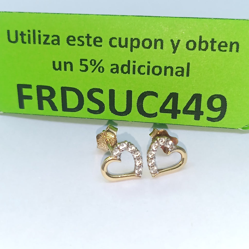 BROQUELES PAR ORO 14 K 1.2 GRMS (SEMINUEVO)