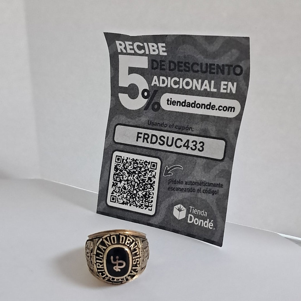 ANILLO DE GRADUACIÓN ORO 14 K 16,80 GRMS (SEMINUEVO)