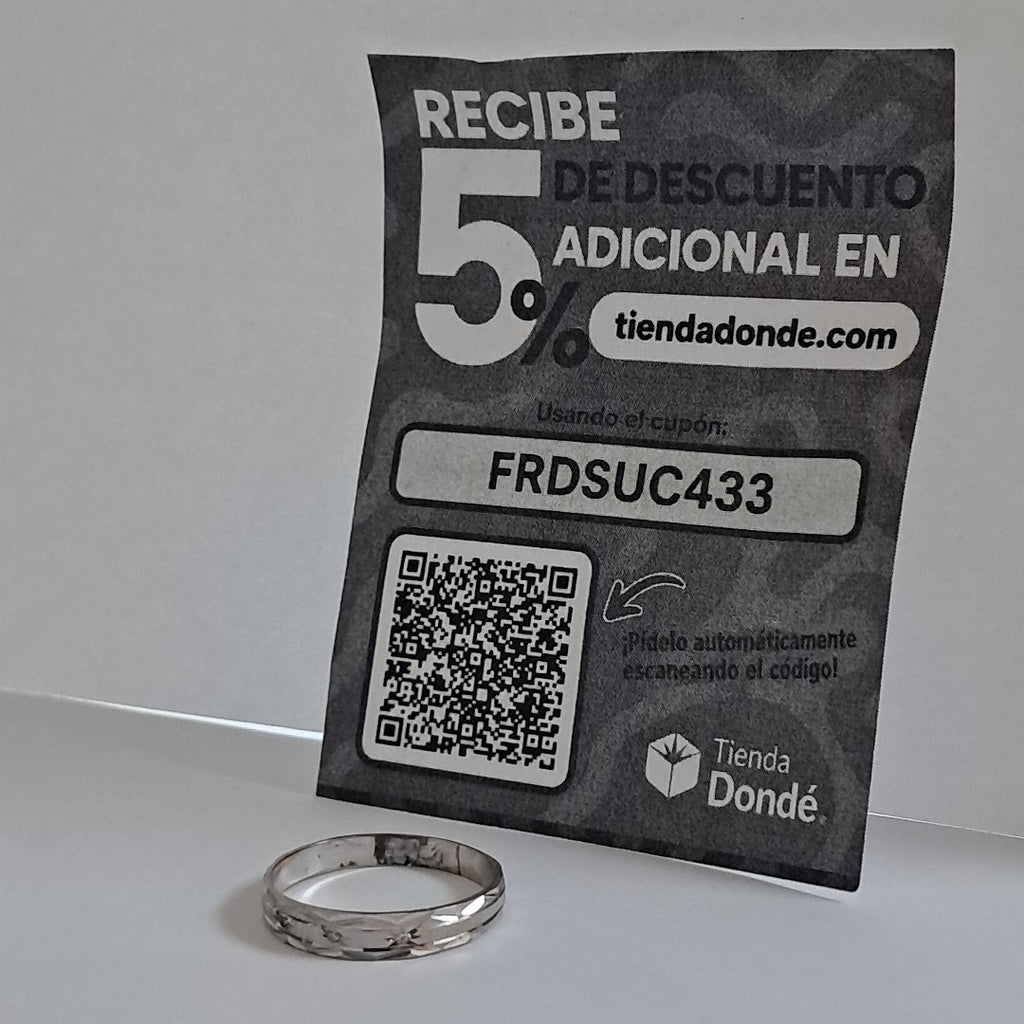 ARGOLLA ORO, ORO BLANCO 14 K 2 GRMS (SEMINUEVO)