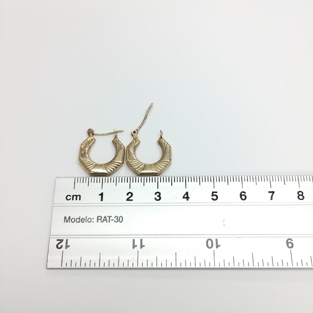 ARRACADAS PAR ORO 14 K 1.2 GRMS (SEMINUEVO)