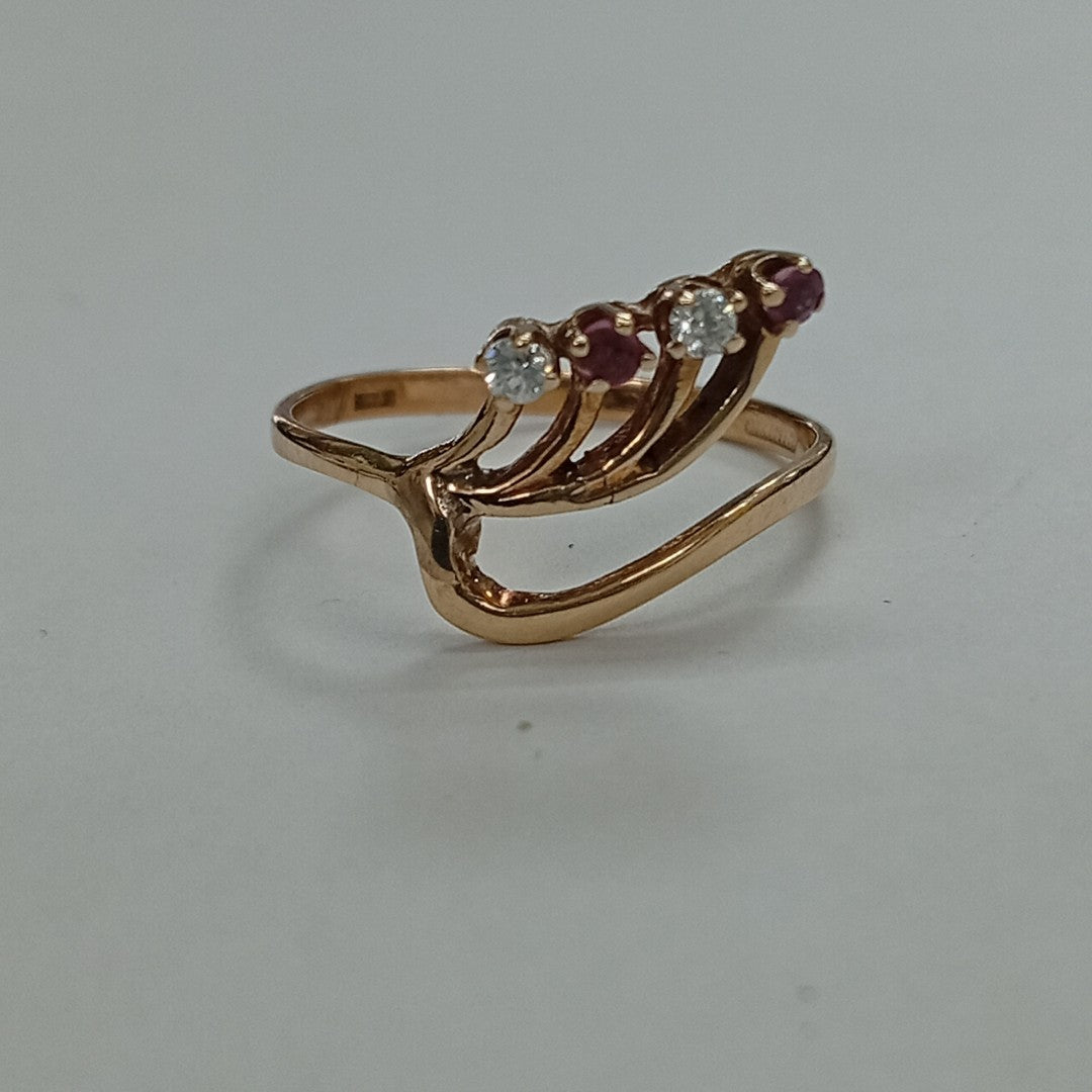 ANILLITO ORO COMBINADO 14 K 1,50 GRMS (SEMINUEVO)