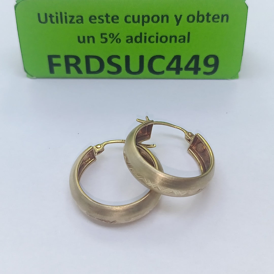 ARRACADAS PAR ORO 14 K 2.9 GRMS (SEMINUEVO)
