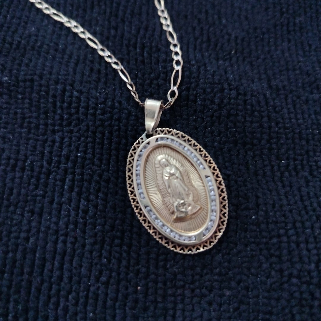CADENA, MEDALLA RELIGIOSA ORO 10 K 5.3 GRMS (SEMINUEVO)