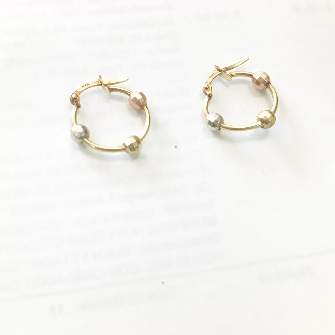 ARRACADAS PAR ORO 10 K 1.7 GRMS (SEMINUEVO)