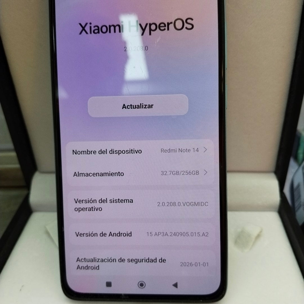 CELULAR XIAOMI REDMI NOTE 14 24117RN76L (2025) 256 GB 8 GB RAM (SEMINUEVO)