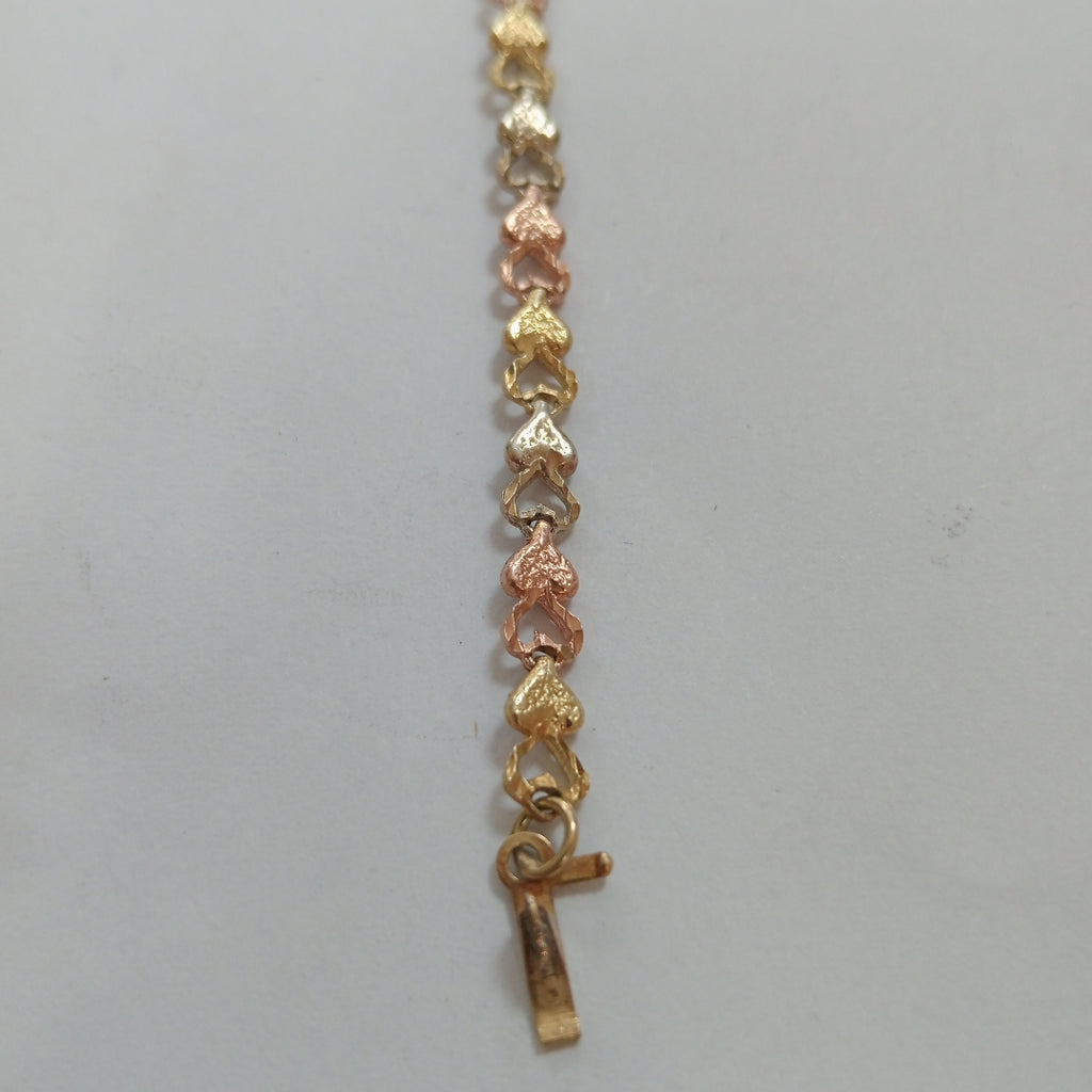 PULSERA ORO COMBINADO 10 K 6,90 GRMS (SEMINUEVO)