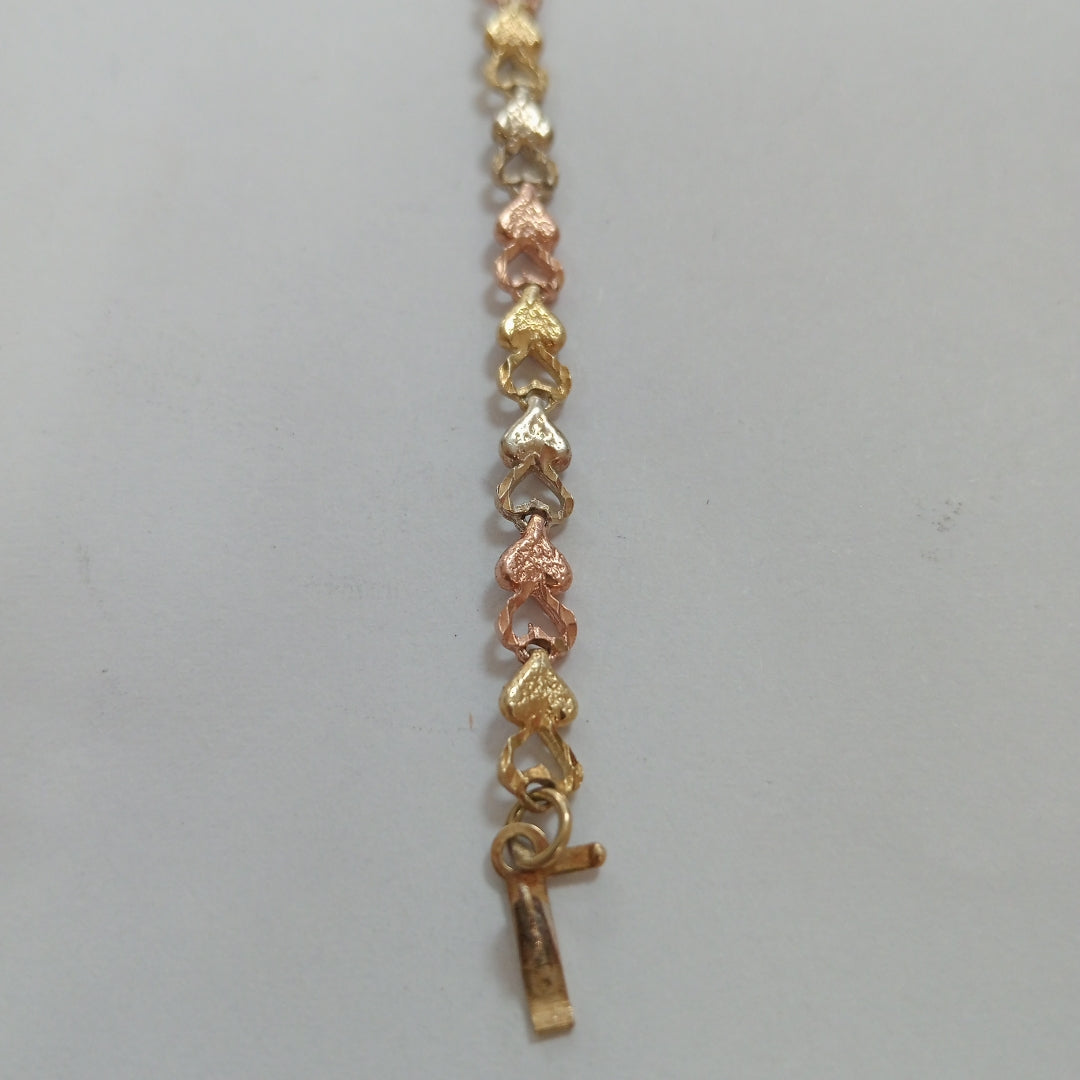 PULSERA ORO COMBINADO 10 K 6,90 GRMS (SEMINUEVO)