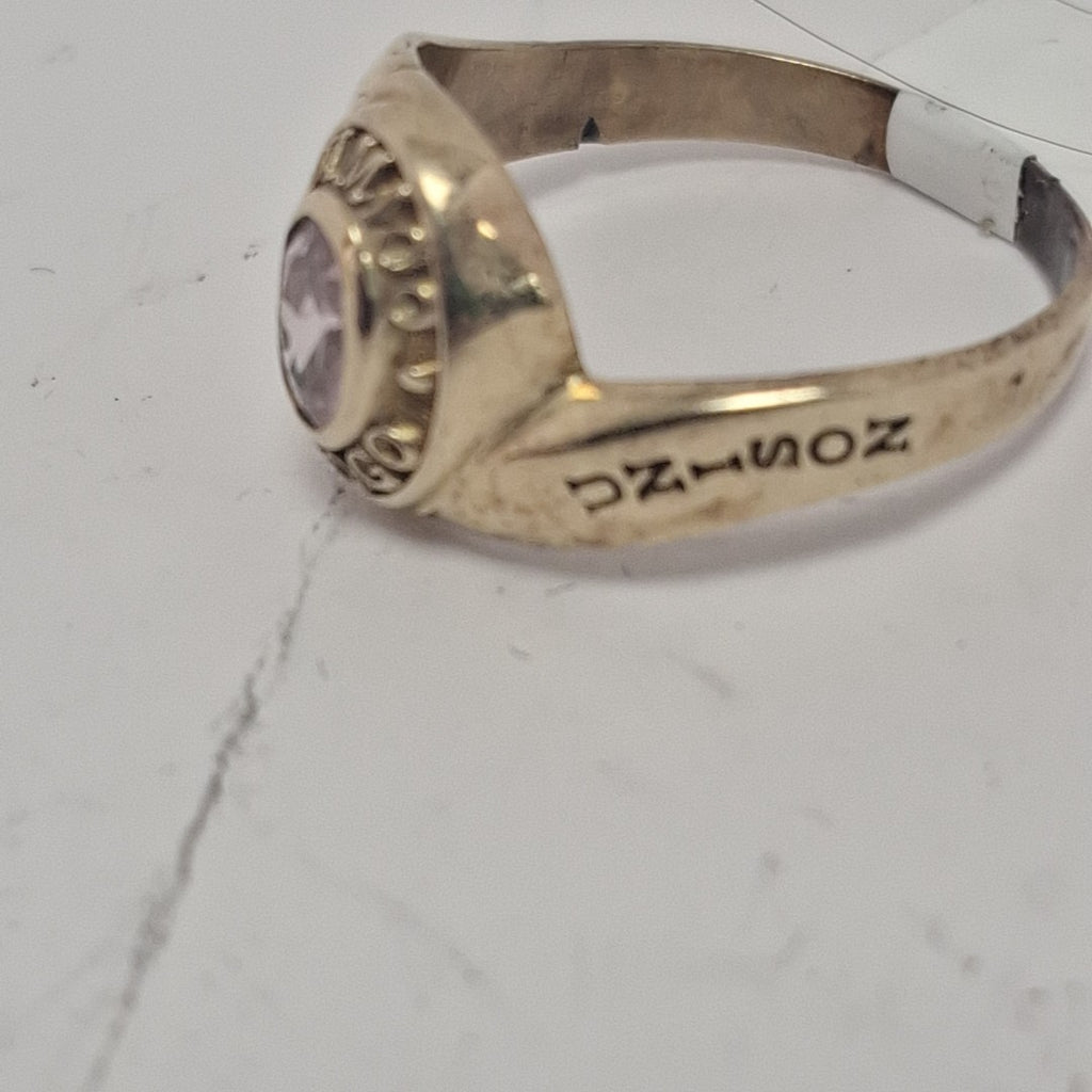 ANILLO DE GRADUACIÓN ORO 8 K 3.9 GRMS (SEMINUEVO)