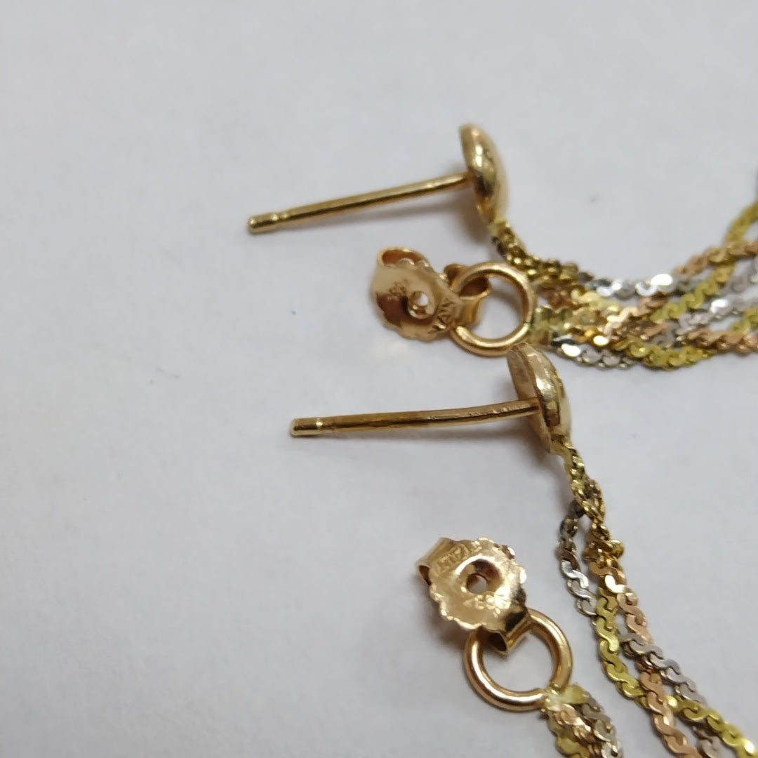 ARETES PAR ORO 14 K 2.1 GRMS (SEMINUEVO)