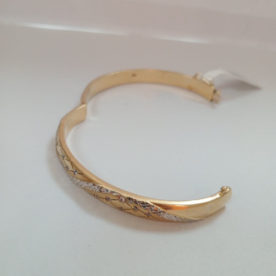 K1 10,20 GRMS 14K . PULSERA RIGIDA MATERIALES ORO MATERIALES GEMOLÓGICOS (SEMINUEVO)