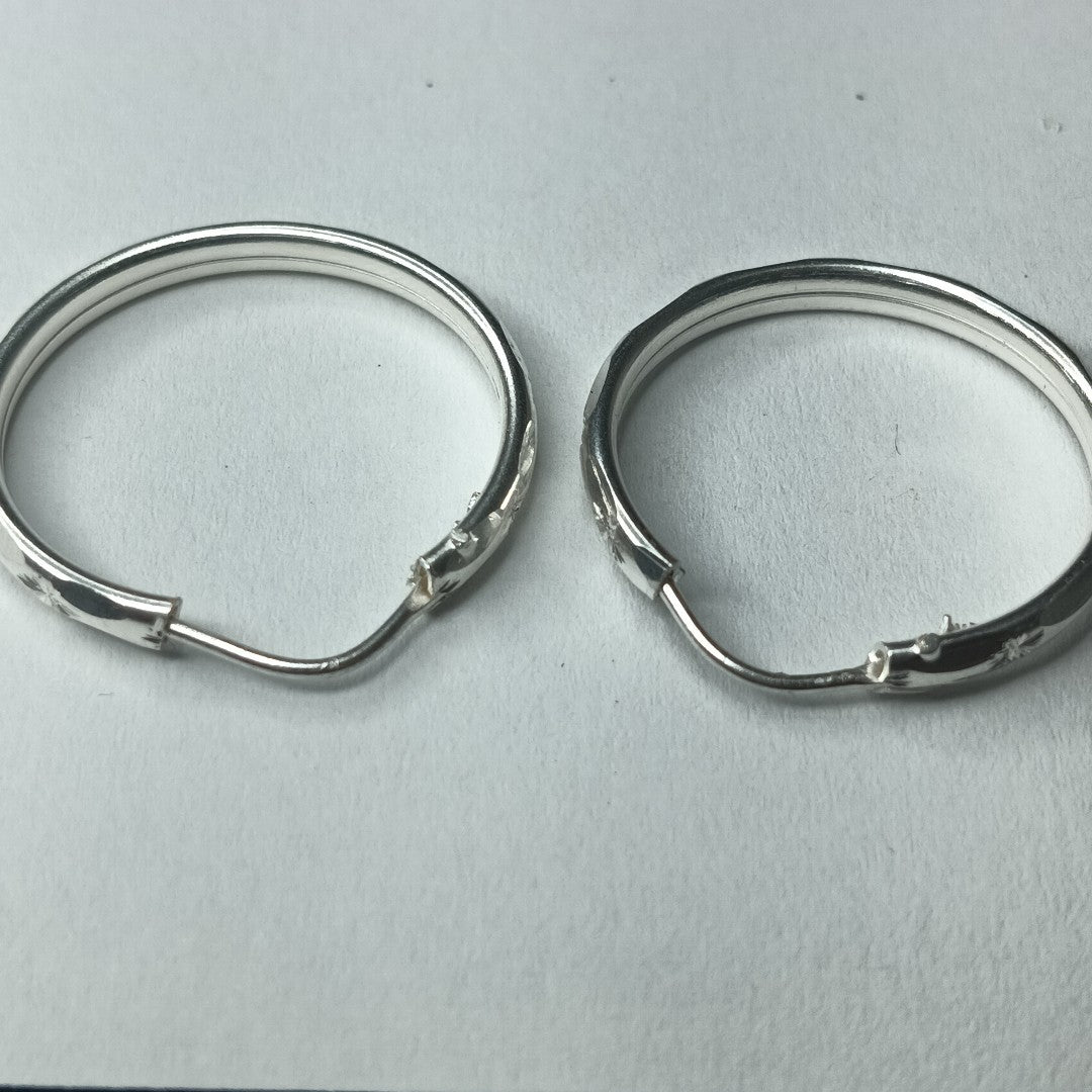 PAR ARRACADAS FACETADA PLATA .925 2.1 GR (NUEVO)