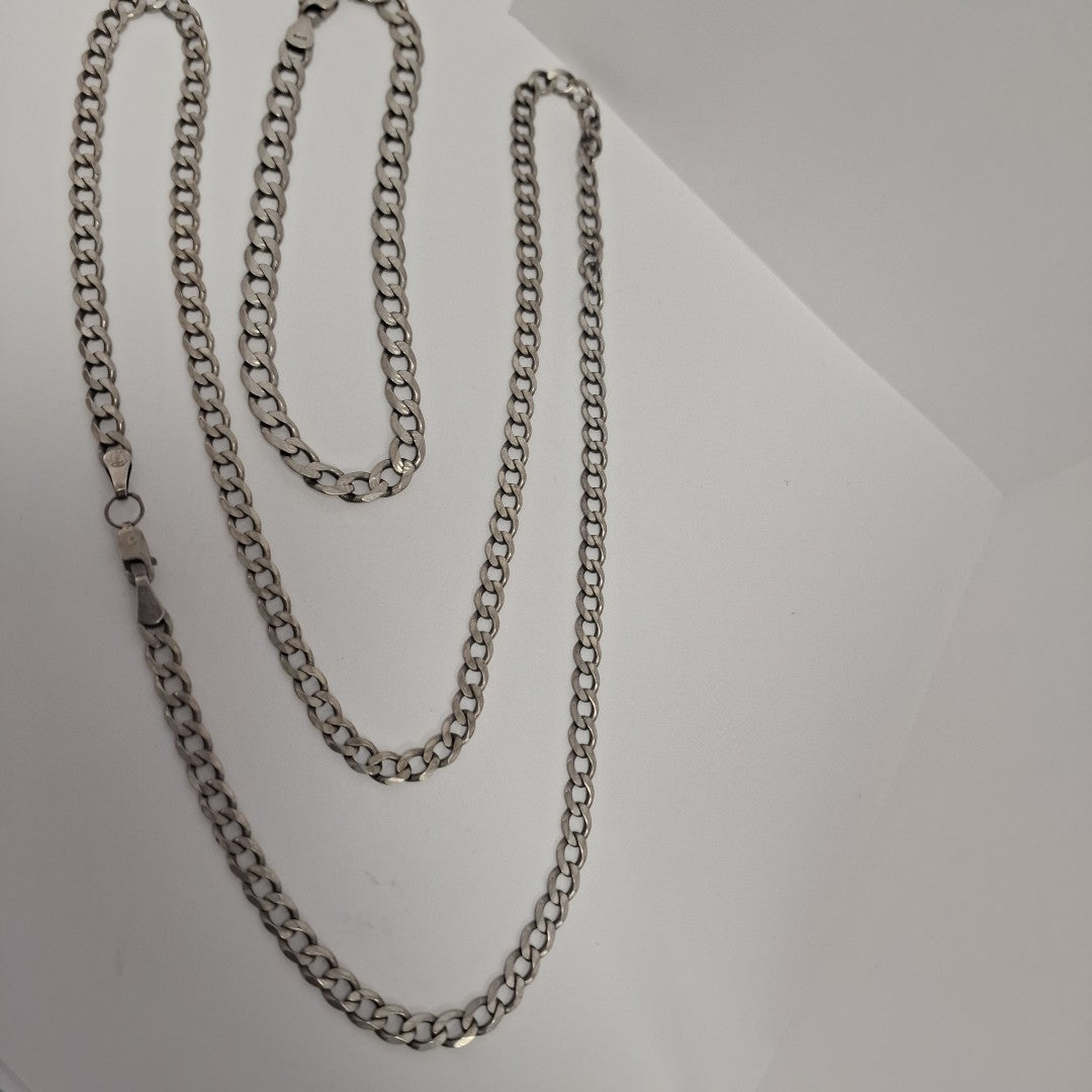CADENA, PULSERA PLATA 29 GRMS (SEMINUEVO)