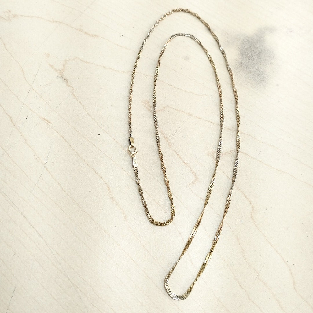 CADENA ORO COMBINADO 14 K 4.3 GRMS (SEMINUEVO)
