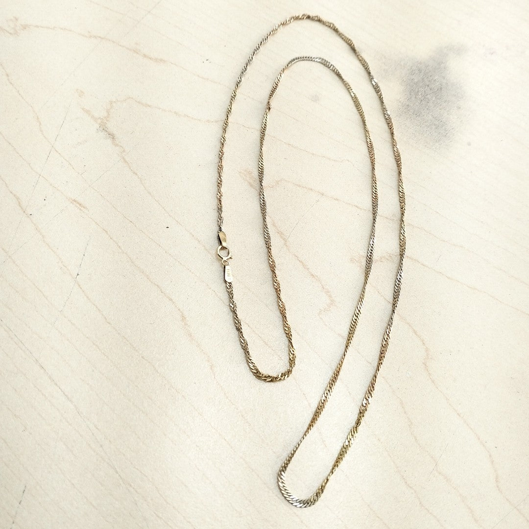 CADENA ORO COMBINADO 14 K 4.3 GRMS (SEMINUEVO)