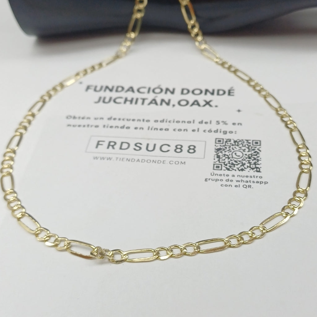 CADENA ESPECIAL PAVE 12.2G 55 CM 14K (NUEVO)