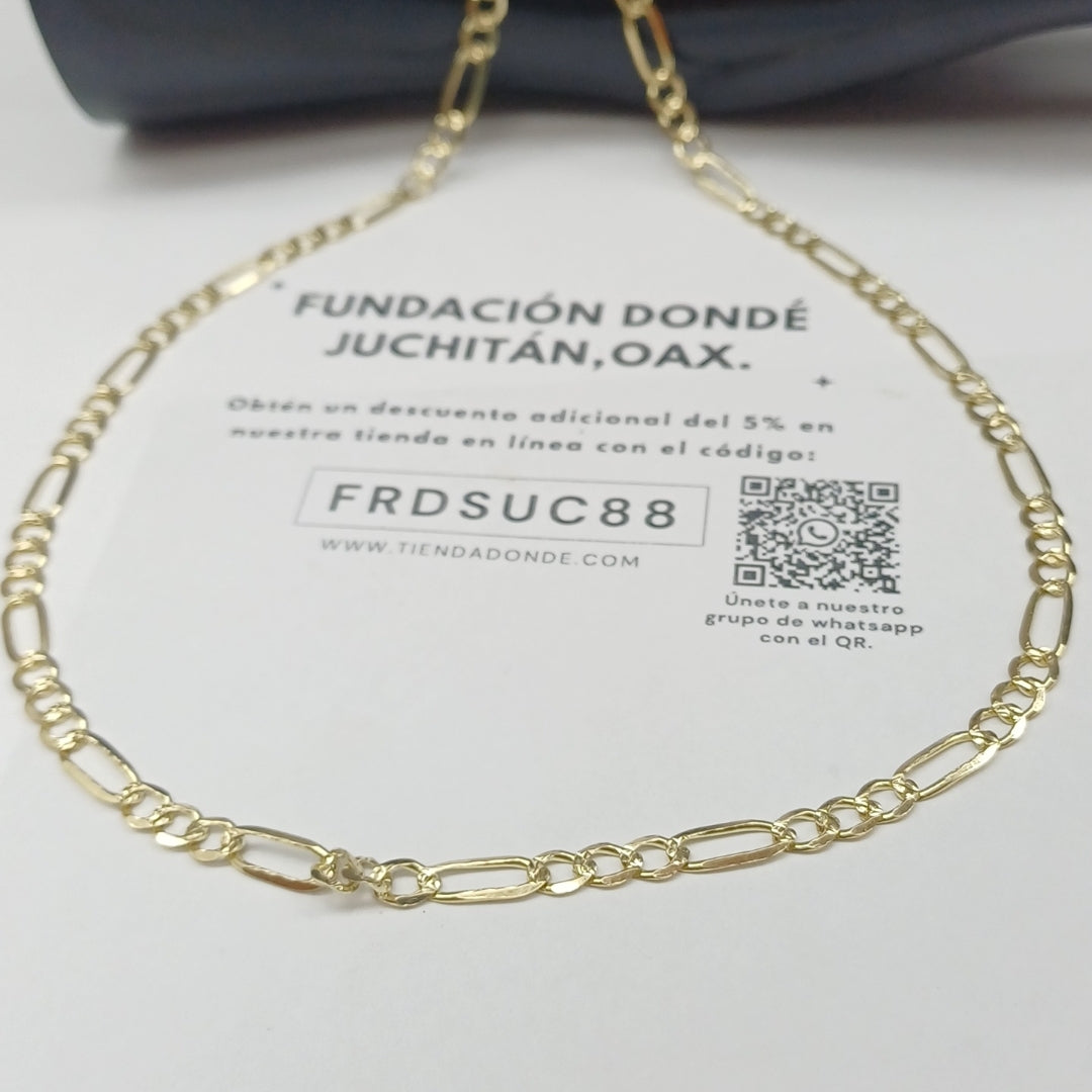 CADENA ESPECIAL PAVE 12.2G 55 CM 14K (NUEVO)