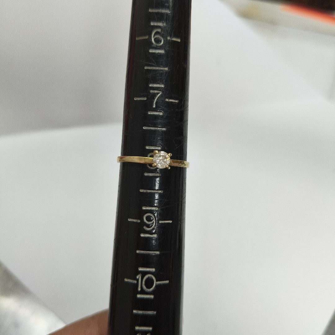 ANILLITO, SOLITARIO ORO 14 K 1.3 GRMS (SEMINUEVO)