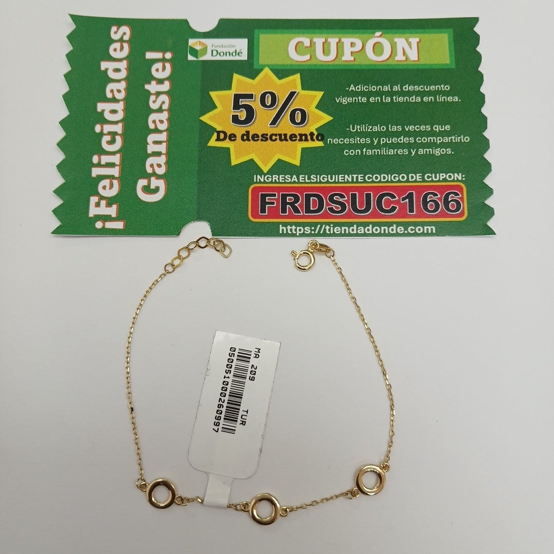 PULSERAS DAMA ORO 14K 1.3 (NUEVO)