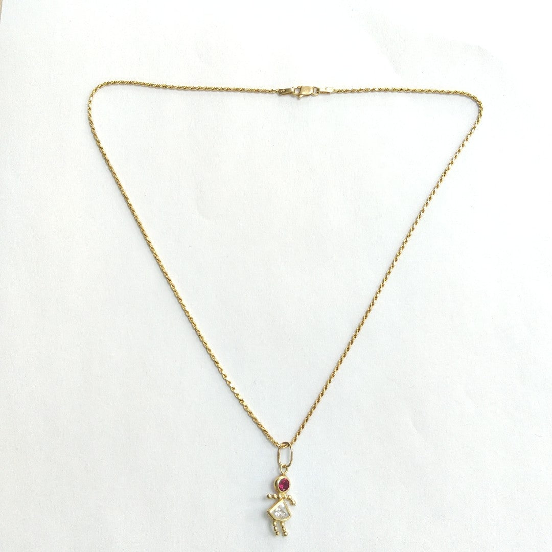 CADENA, DIJE ORO 14 K 4.7 GRMS (SEMINUEVO)