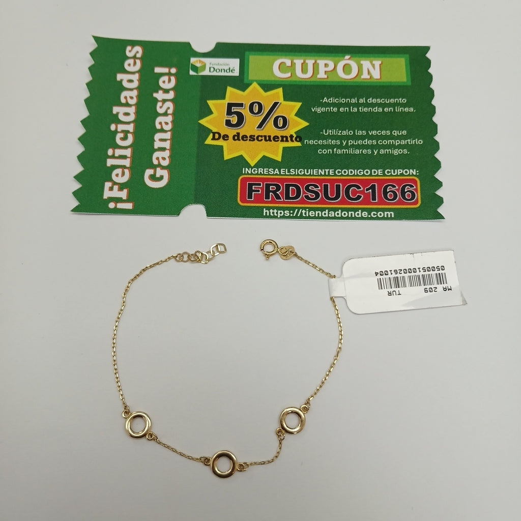 PULSERAS DAMA ORO 14K 1.3 (NUEVO)