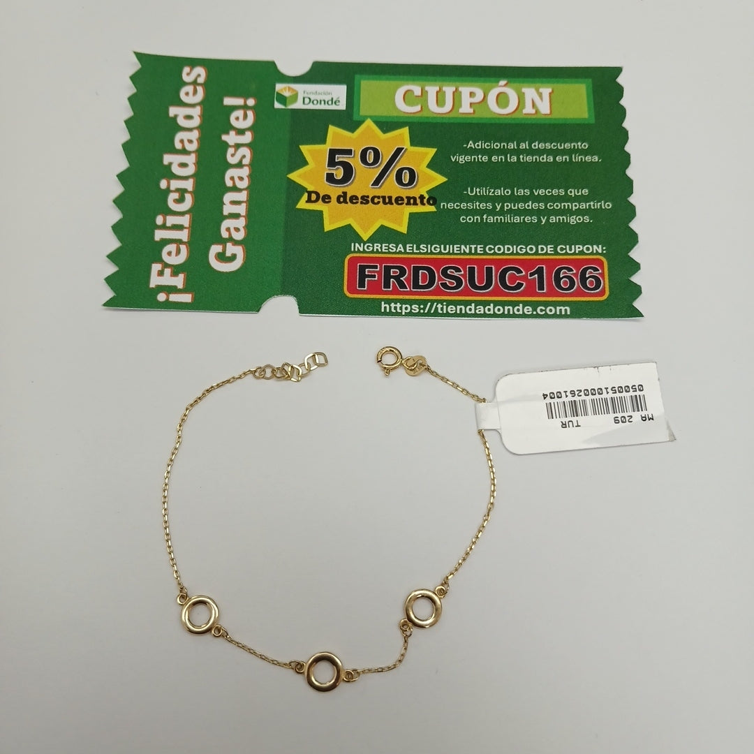 PULSERAS DAMA ORO 14K 1.3 (NUEVO)