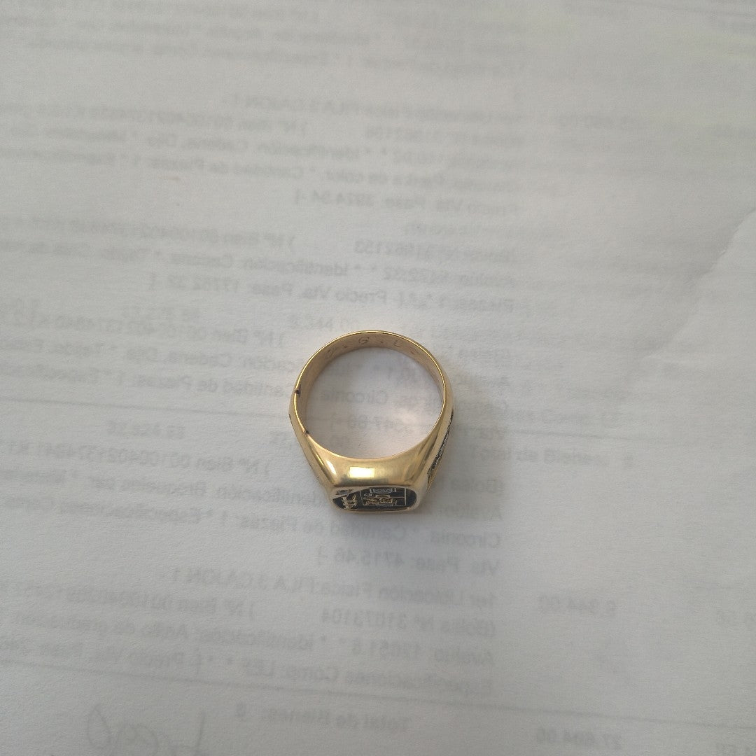 ANILLO DE GRADUACIÓN ORO 14 K 8.9 GRMS (SEMINUEVO)