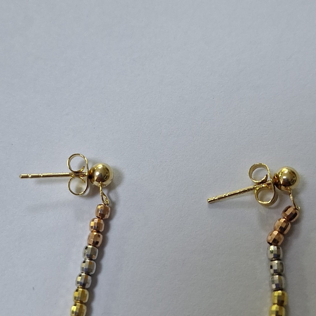 BROQUELES PAR ORO, ORO COMBINADO 14 K 2 GRMS (SEMINUEVO)