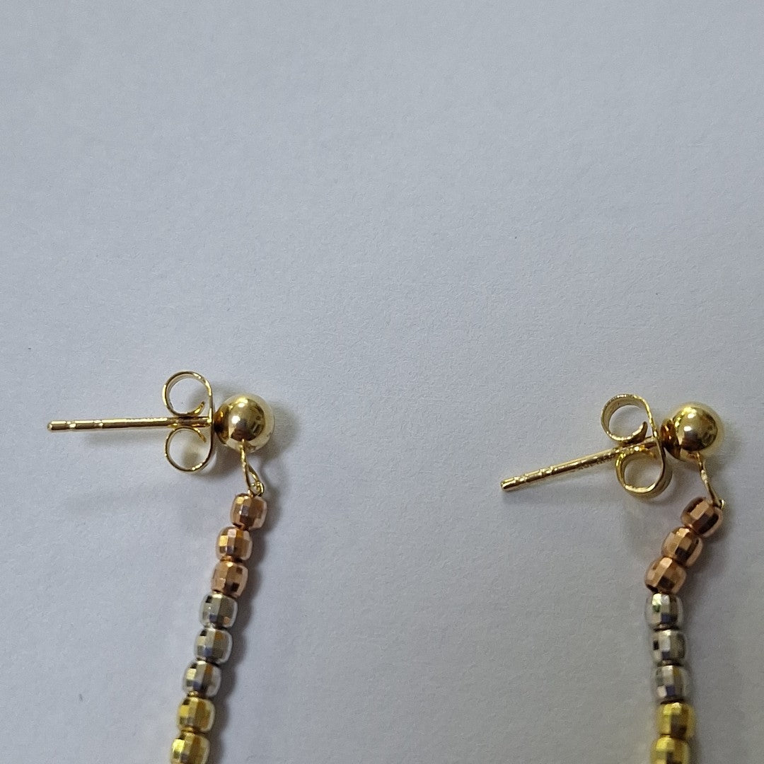 BROQUELES PAR ORO, ORO COMBINADO 14 K 2 GRMS (SEMINUEVO)