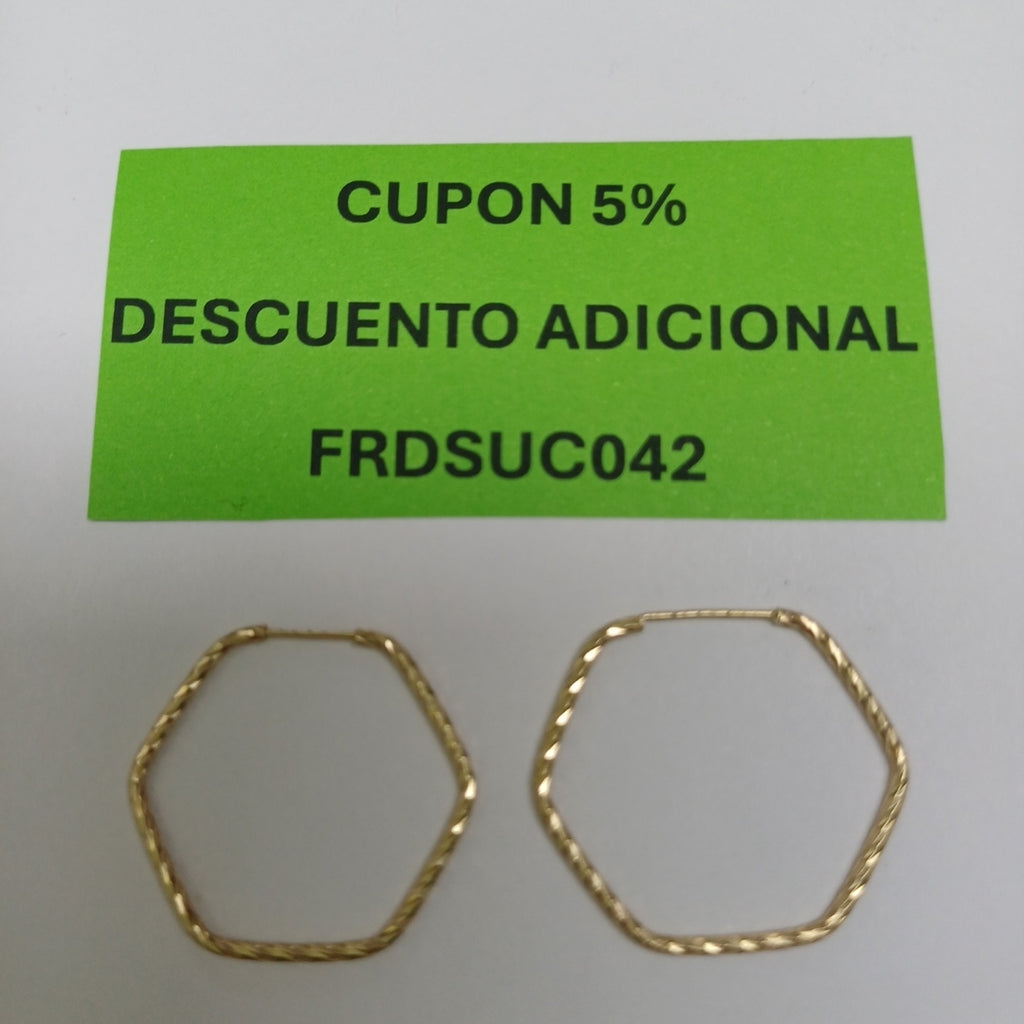 ARRACADAS PAR ORO 14 K 1 GRMS (SEMINUEVO)