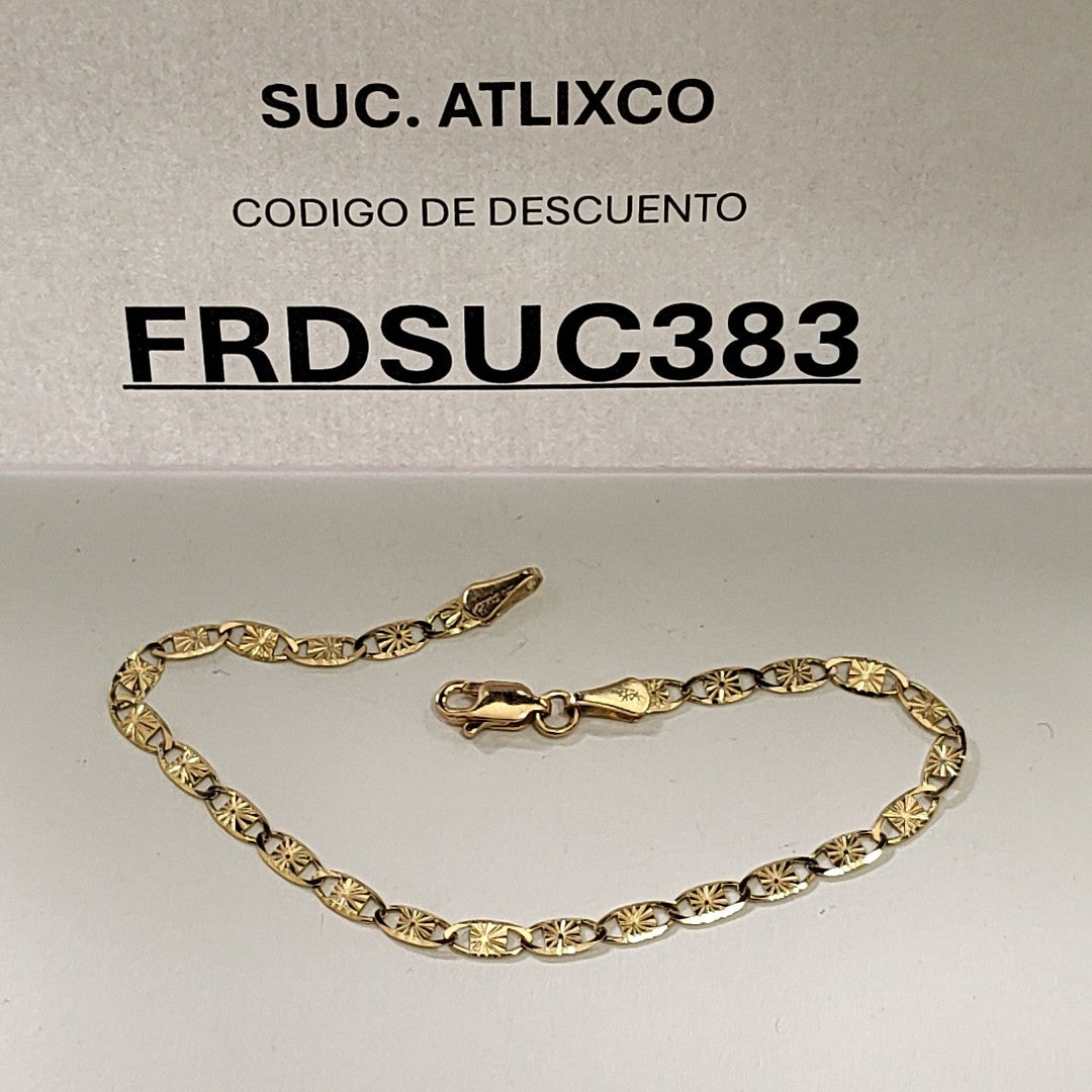 PULSERAS GUCHI ORO 14K 18 CM 2.9 GR (NUEVO)