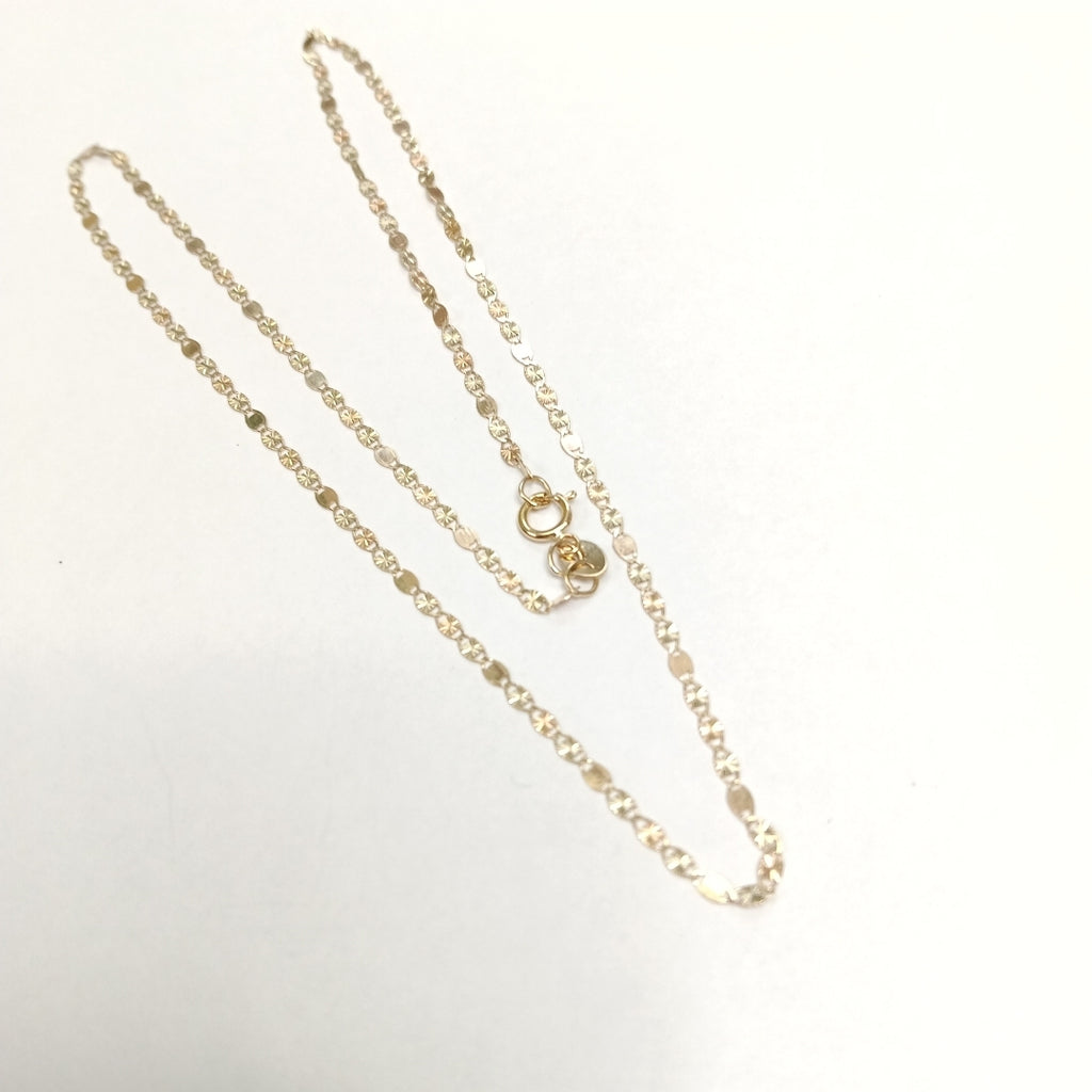 CADENAS TEJIDO GUCHI ORO 10K 40 A 45 CM 1.4 GR (NUEVO)