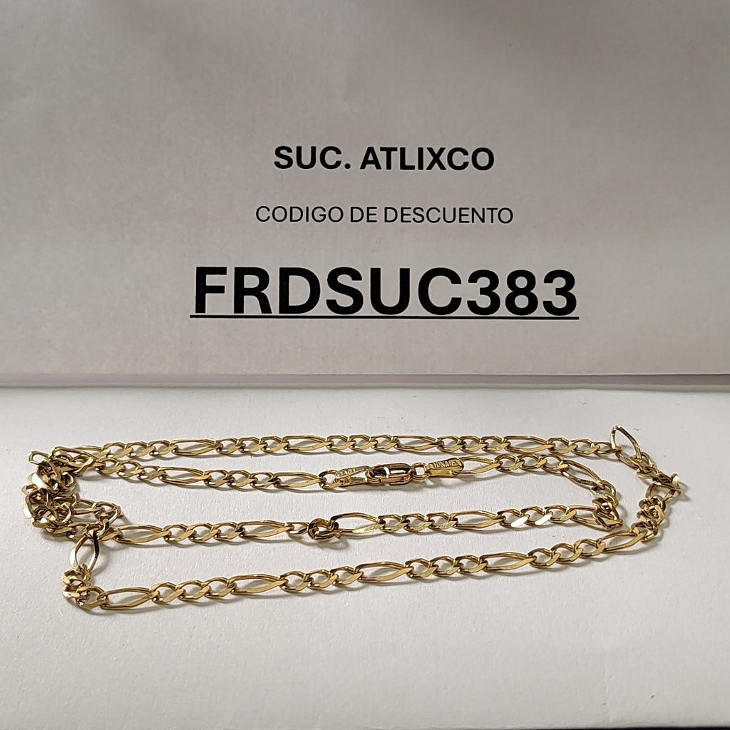 CADENAS TEJIDO 3X1 ORO 10K 50 CM 6.4 GR (NUEVO)