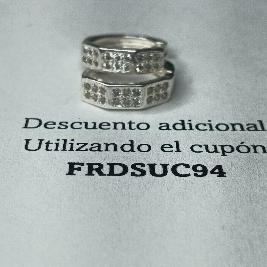 ARRACADAS C/CIRCONIAS PLATA .925 2.5 GR (NUEVO)