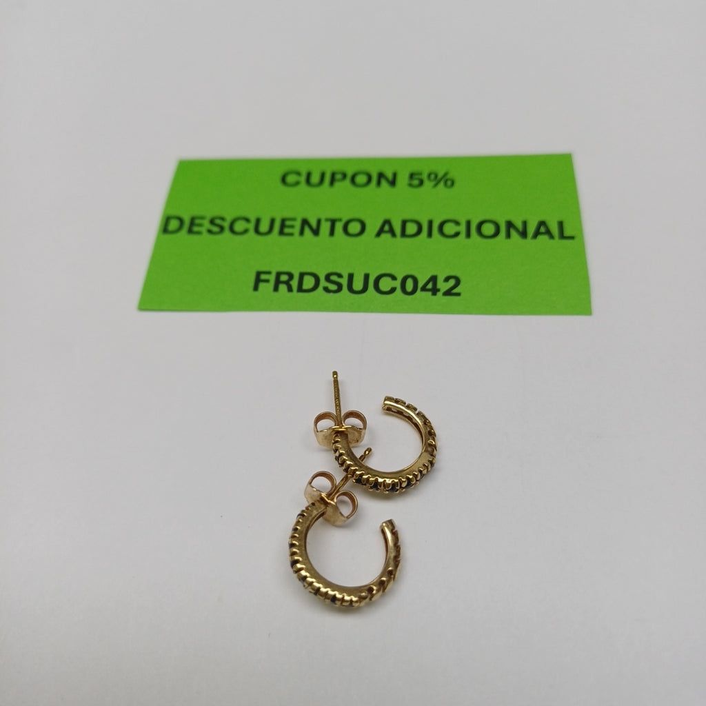 ARRACADAS PAR ORO 14 K 1.7 GRMS (SEMINUEVO)
