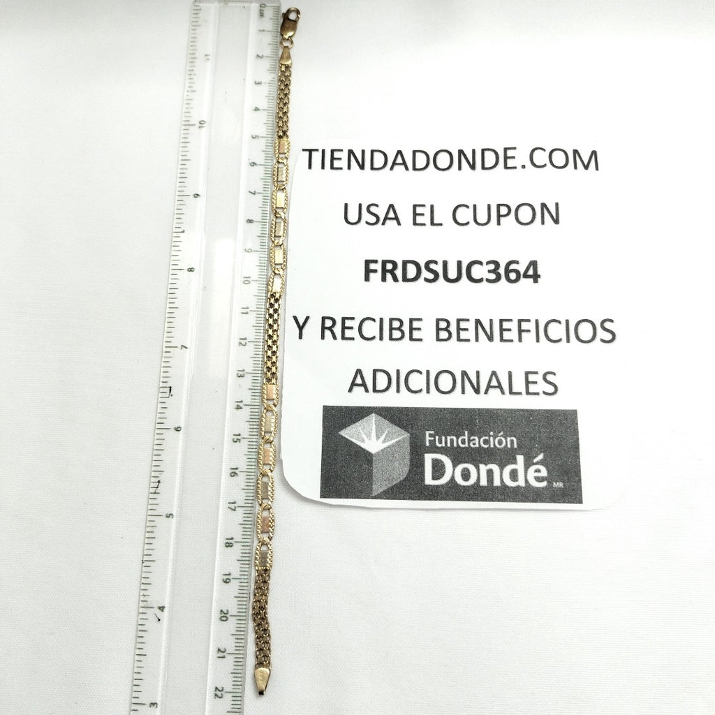 PULSERA ORO, ORO COMBINADO 14 K 5.4 GRMS (SEMINUEVO)