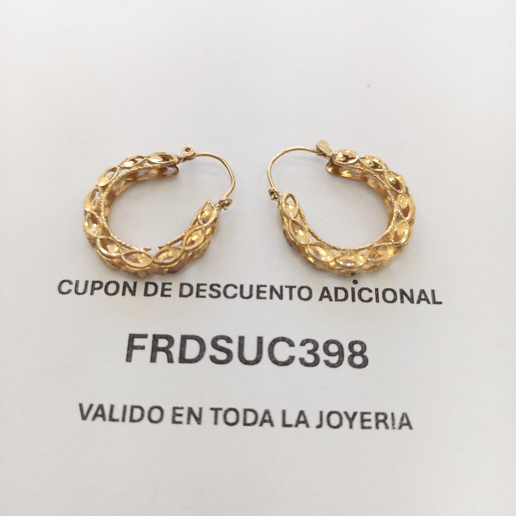 ARRACADAS PAR ORO 8 K 3.1 GRMS (SEMINUEVO)