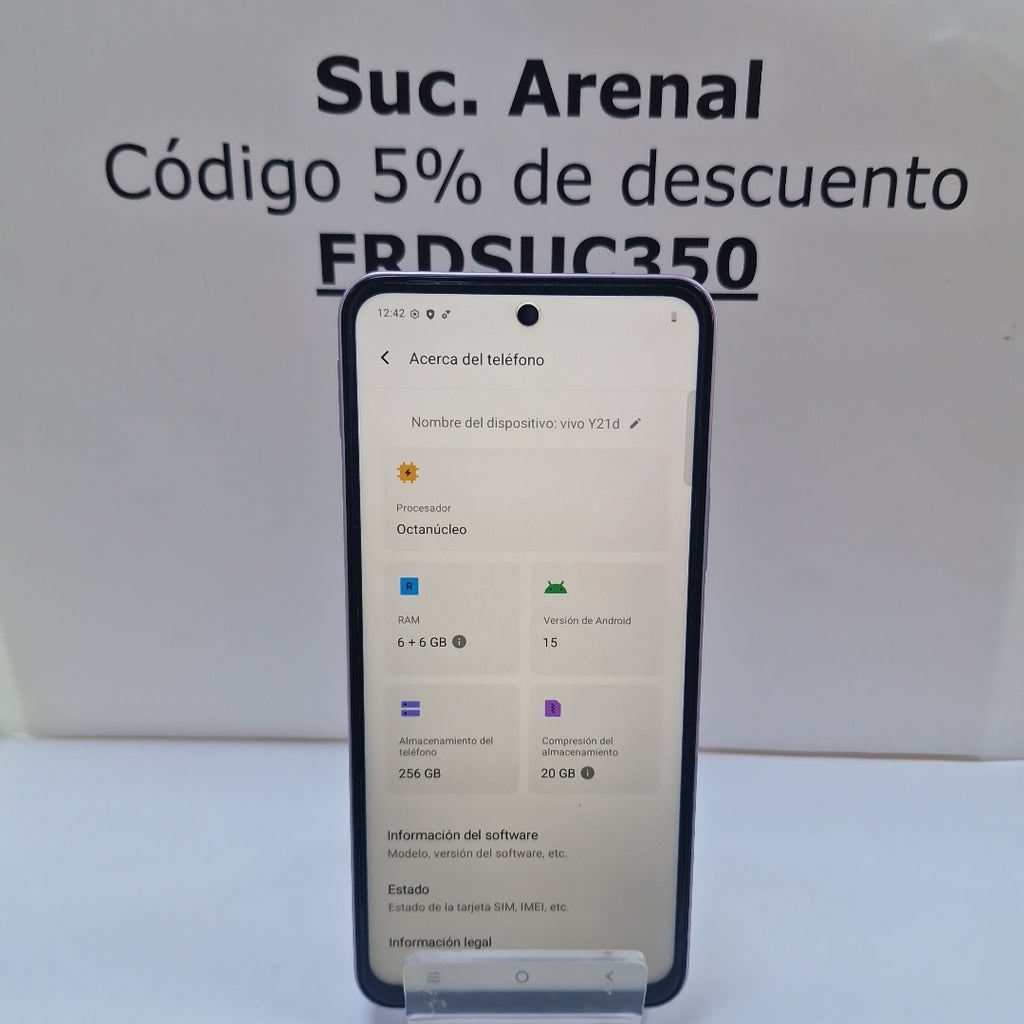CELULAR VIVO Y21D V2520 (2025) 256 GB 6 GB RAM