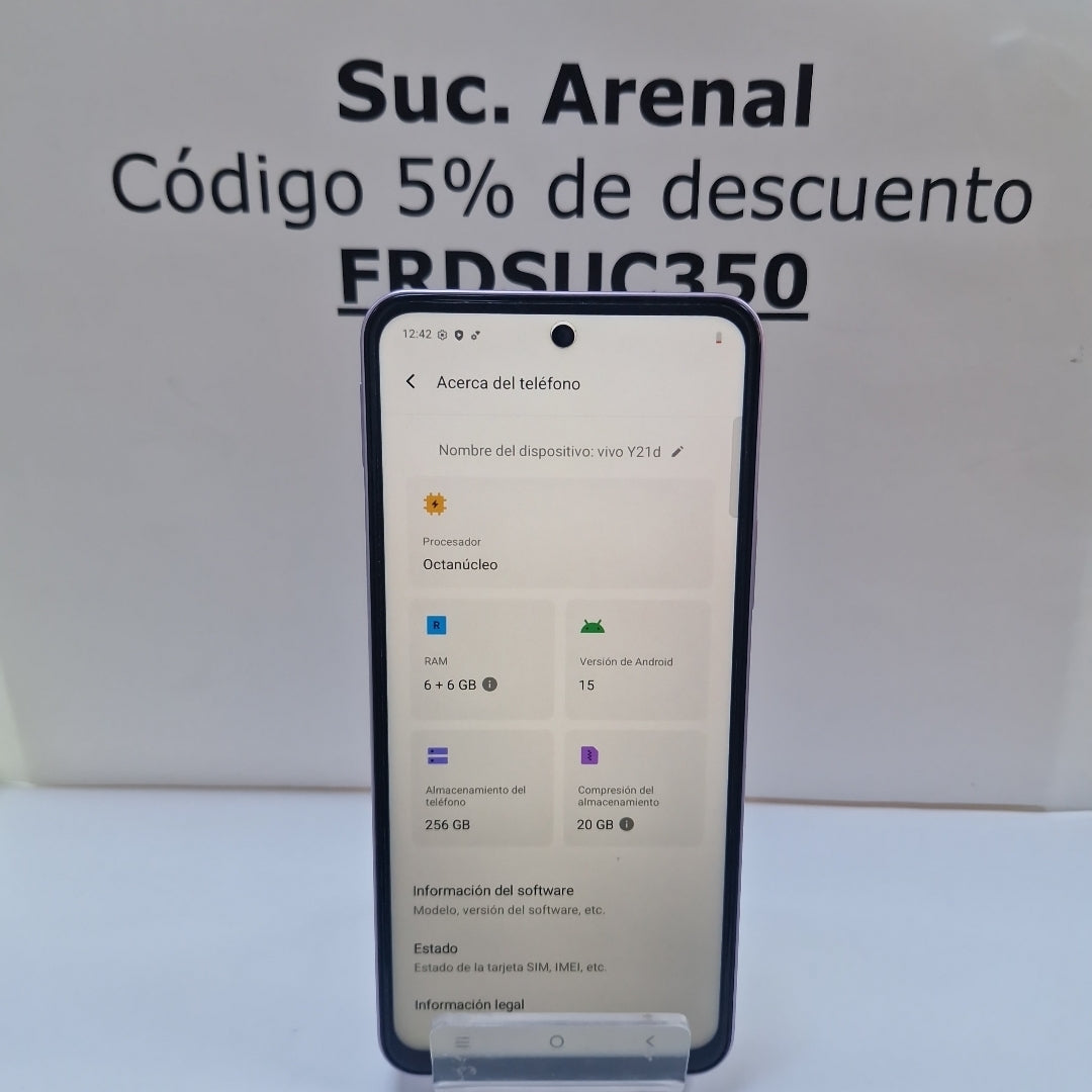 CELULAR VIVO Y21D V2520 (2025) 256 GB 6 GB RAM