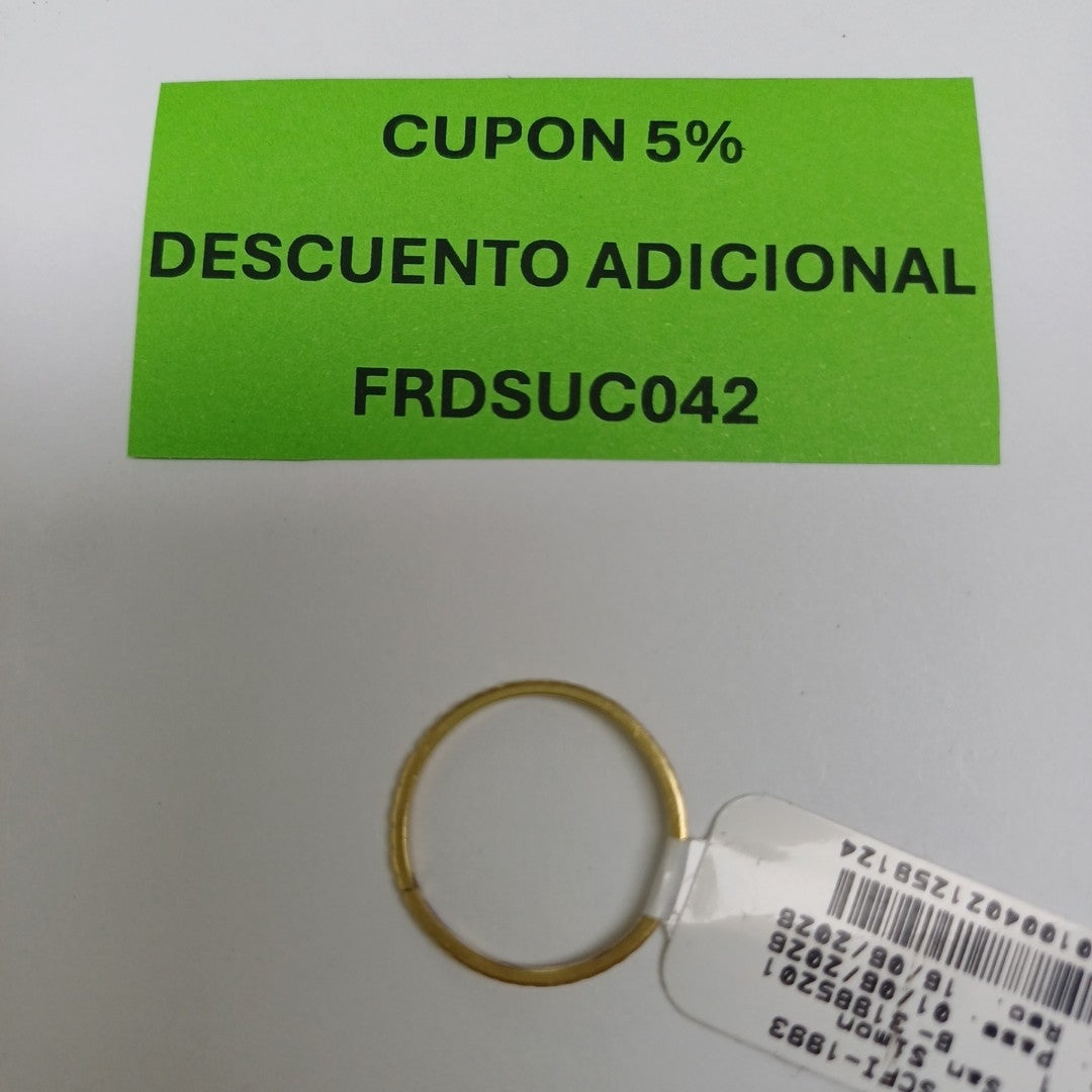 ANILLITO ORO 14 K 1.1 GRMS (SEMINUEVO)