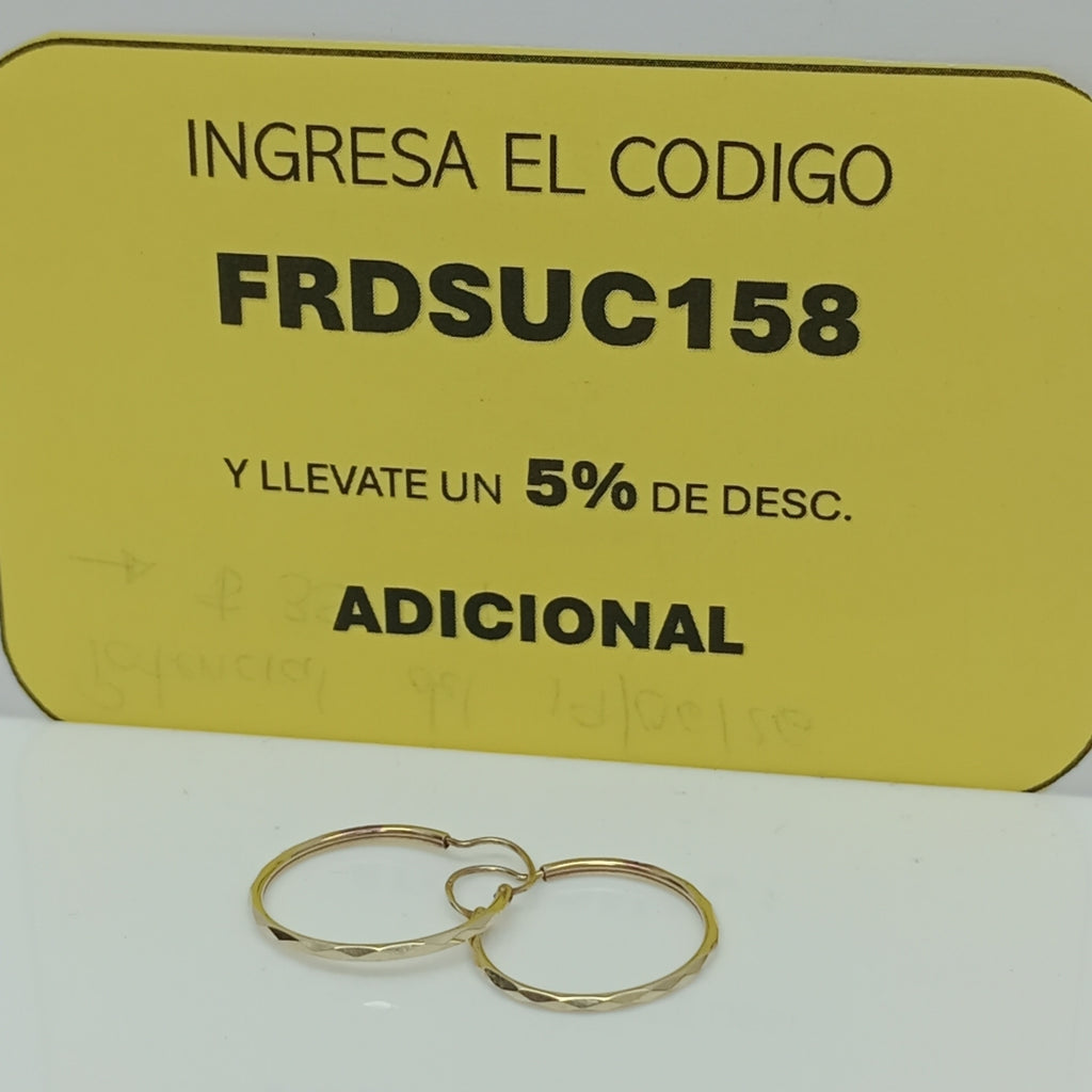 ARRACADAS PAR ORO 14 K 1,10 GRMS (SEMINUEVO)
