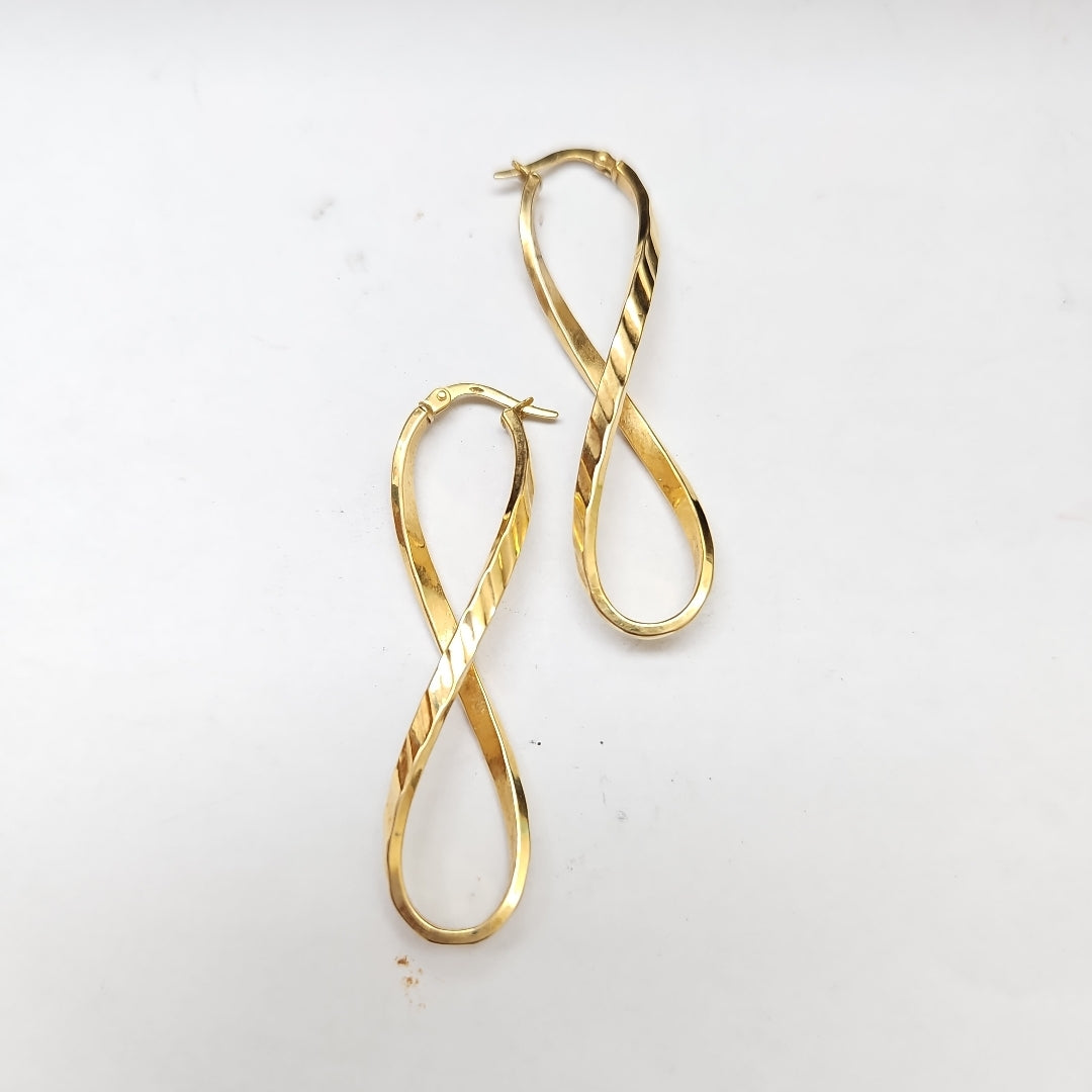 ARETES PAR ORO 14 K 2.3 GRMS (SEMINUEVO)