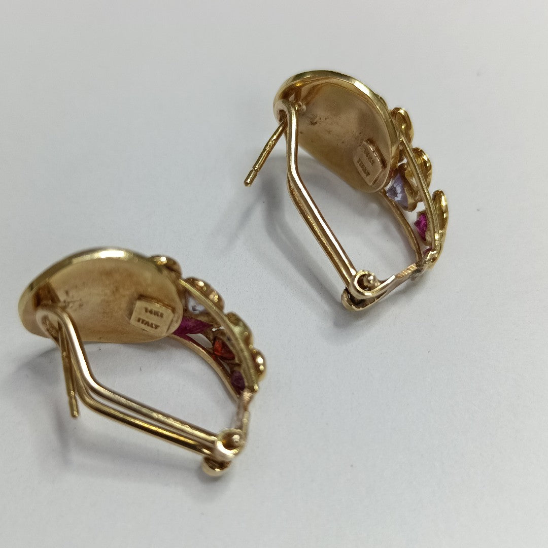 ARETES PAR ORO 14 K 7.4 GRMS (SEMINUEVO)