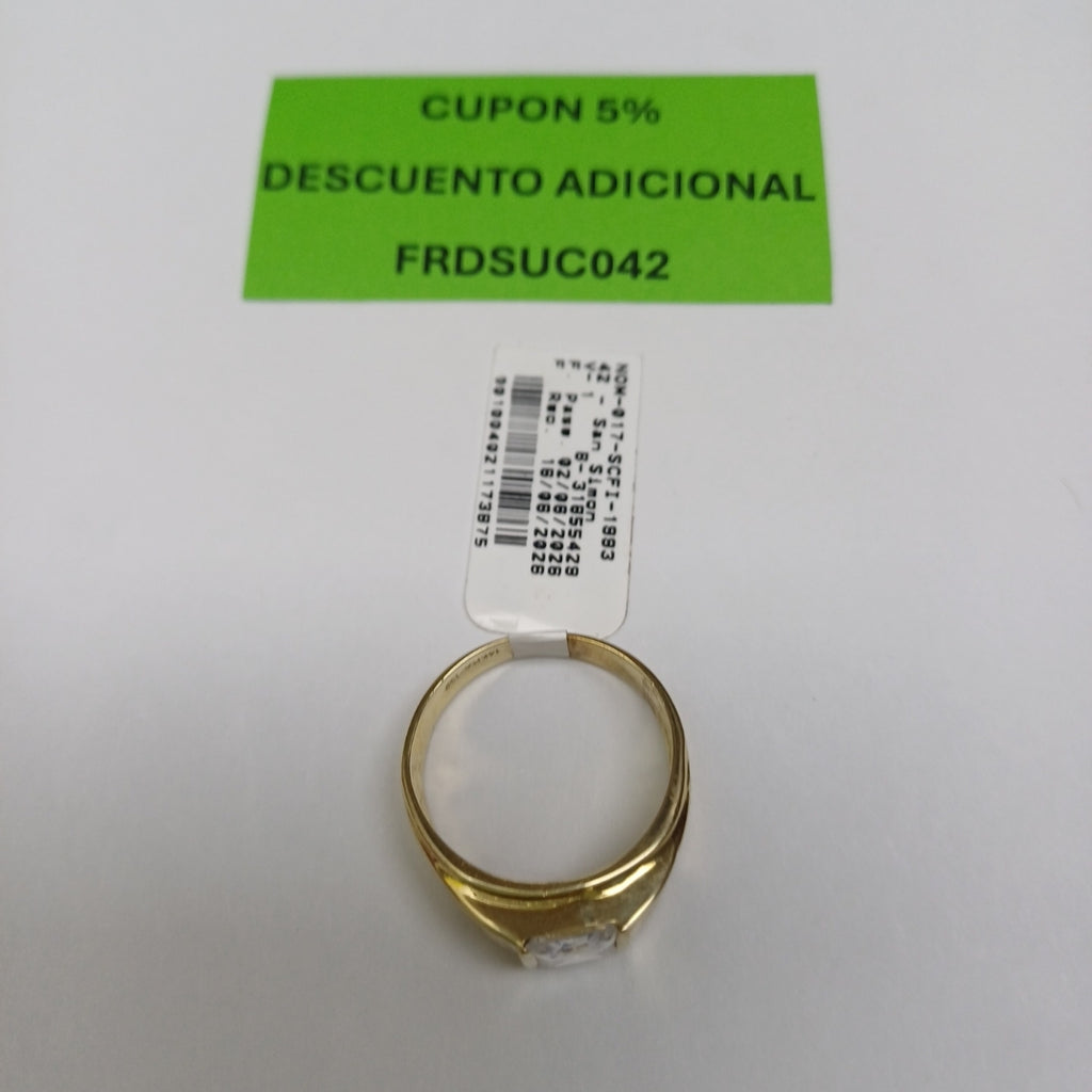 ANILLO ORO 14 K 7.7 GRMS (SEMINUEVO)