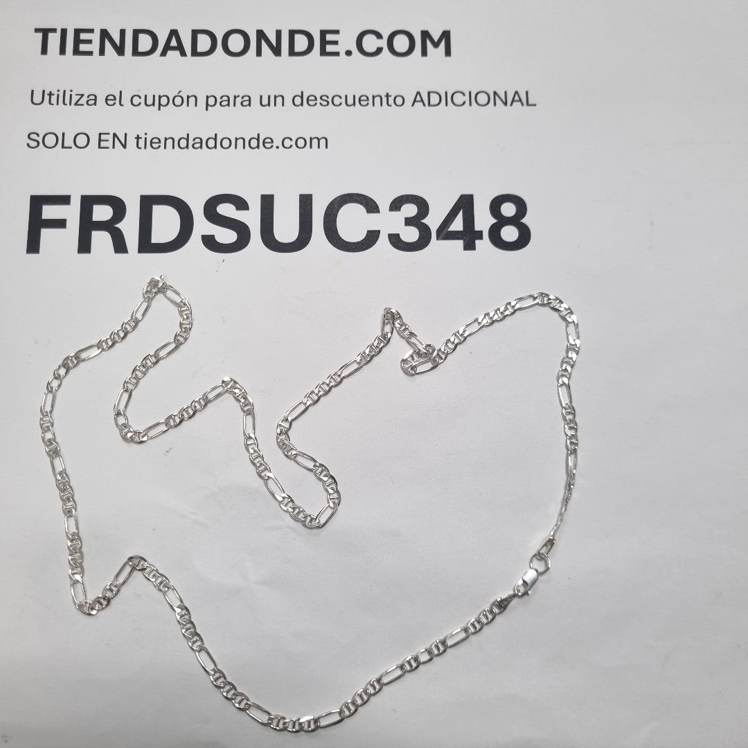 CADENA TEJIDO 3X1 PLATA .925 60 CM 8.3 GR (NUEVO)