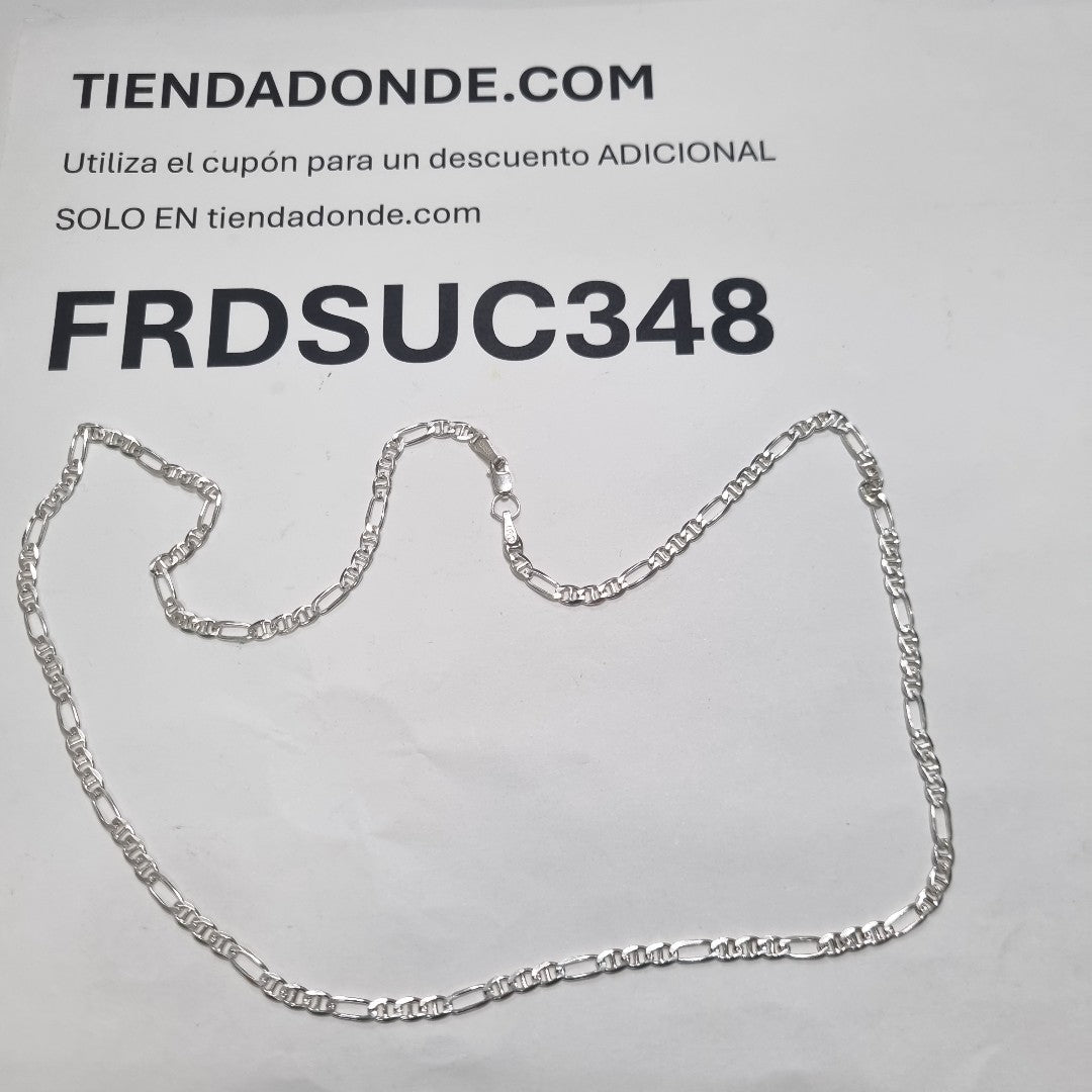 CADENA TEJIDO MARINERO PLATA .925 55 CM 7.9 GR (NUEVO)