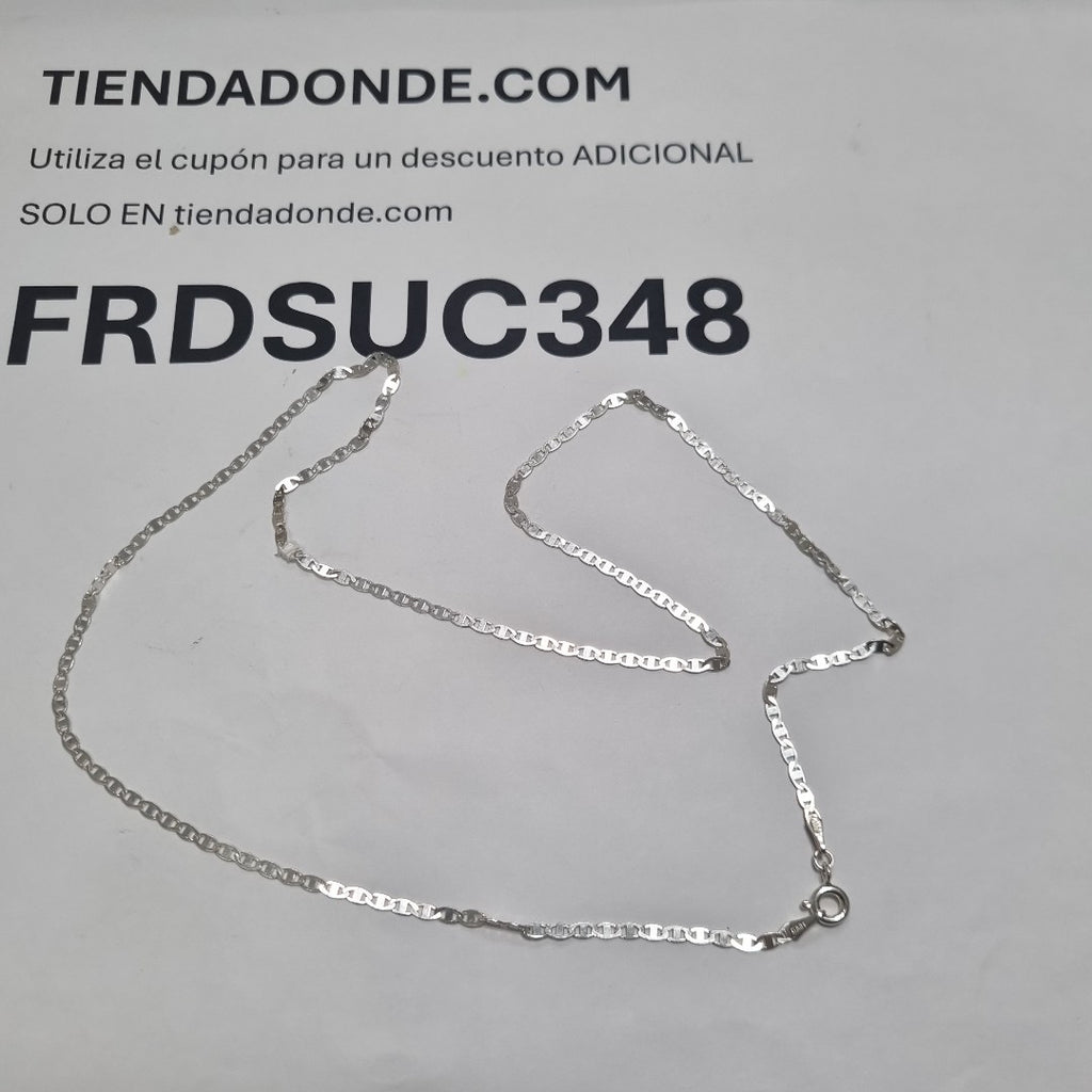 CADENA TEJIDO ESPEJO PLATA .925 55 CM 3.8 GR (NUEVO)