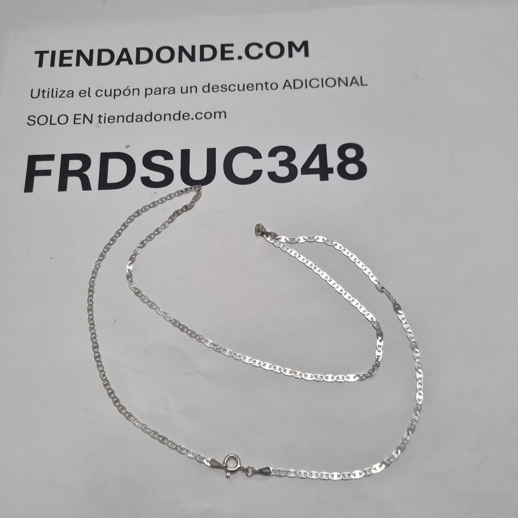 CADENA TEJIDO ESPEJO PLATA .925 55 CM 3.8 GR (NUEVO)